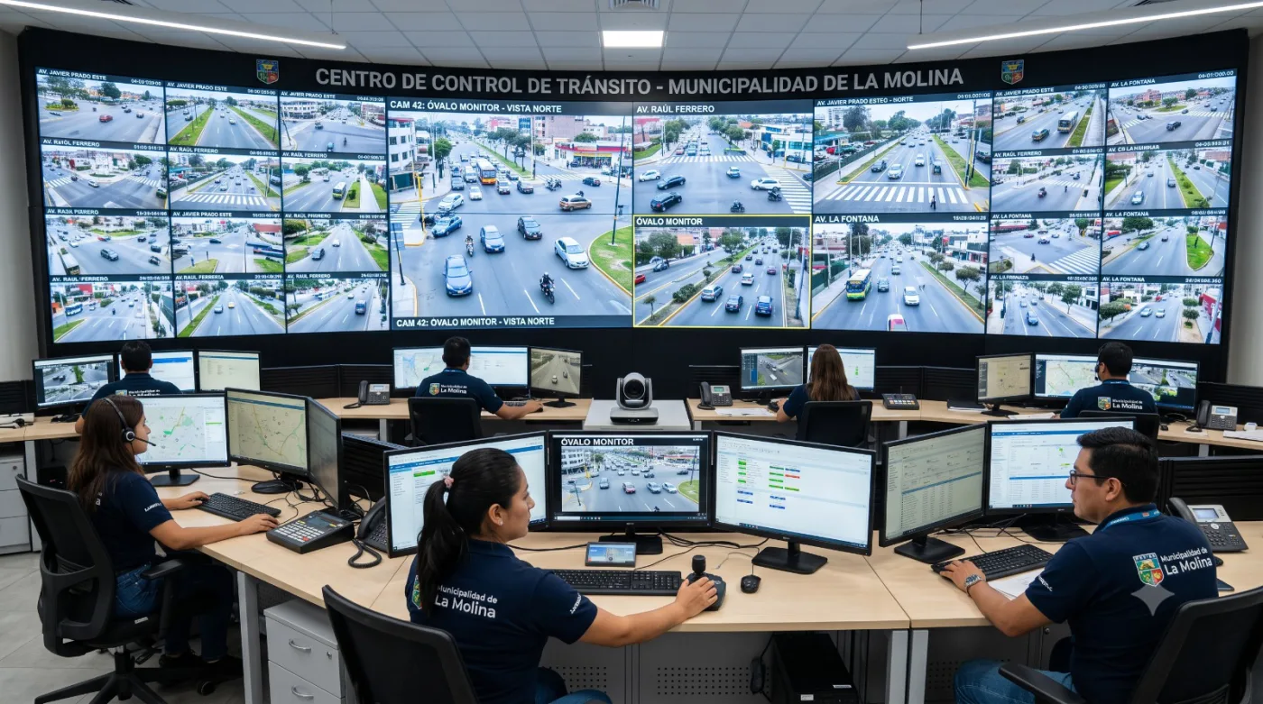 Cámaras para monitorear el tránsito en La Molina