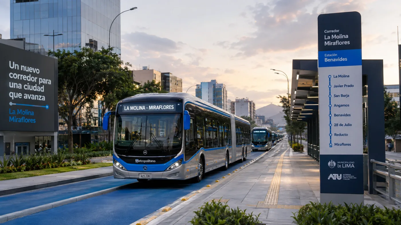 Nuevo corredor vial propuesto para La Molina
